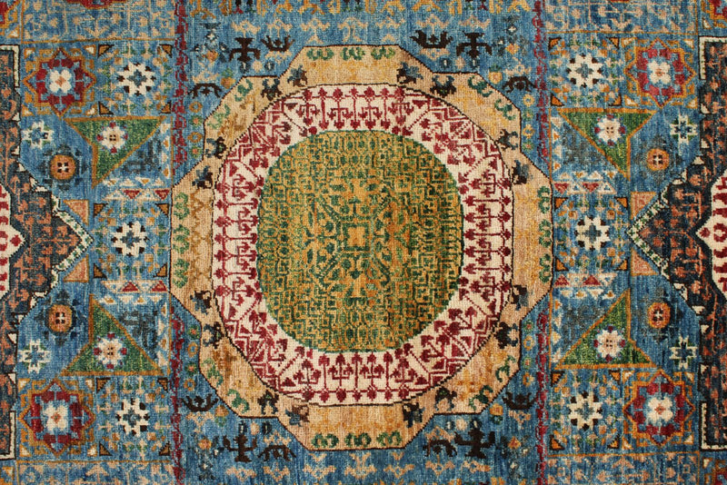 3x33 Blue and Red Turkish Tribal Runner