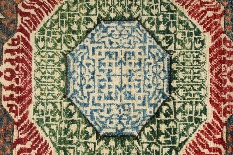 3x33 Blue and Red Turkish Tribal Runner