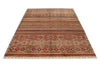 6x8 Multicolor and Brown Tribal Rug