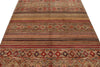 6x8 Multicolor and Brown Tribal Rug