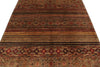 6x8 Multicolor and Brown Tribal Rug