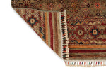 6x8 Multicolor and Brown Tribal Rug