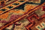6x8 Multicolor and Brown Tribal Rug