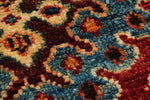 7x10 Multicolor and Red Tribal Rug