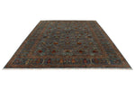 9x12 Gray and Multicolor Turkish Tribal Rug