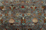 9x12 Gray and Multicolor Turkish Tribal Rug