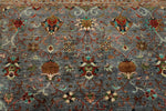 9x12 Gray and Multicolor Turkish Tribal Rug