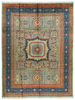 9x12 Blue and Navy Turkish Tribal Rug