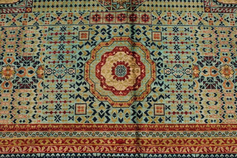 9x12 Blue and Navy Turkish Tribal Rug