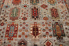 9x12 Light Brown and Multicolor Turkish Tribal Rug