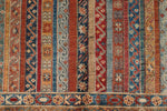 8x10 Multicolor and Red Turkish Tribal Rug