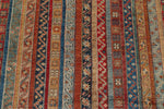 8x10 Multicolor and Red Turkish Tribal Rug