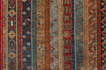 8x10 Multicolor and Red Turkish Tribal Rug