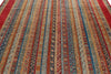 8x10 Multicolor and Red Turkish Tribal Rug