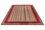 7x10 Red and Multicolor Turkish Tribal Rug