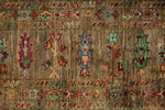 9x12 Brown Turkish Tribal Rug