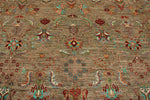 9x12 Brown Turkish Tribal Rug