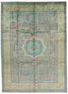 10x14 Purple and Green Turkish Tribal Rug