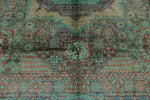 10x14 Purple and Green Turkish Tribal Rug