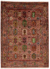 9x12 Pink and Multicolor Turkish Tribal Rug