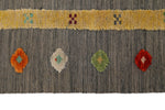 7x10 Gray and Multicolor Turkish Tribal Rug