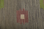 7x10 Gray and Multicolor Turkish Tribal Rug