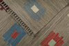7x10 Gray and Multicolor Turkish Tribal Rug