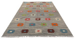 7x10 Gray and Multicolor Turkish Tribal Rug