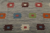 7x10 Gray and Multicolor Turkish Tribal Rug