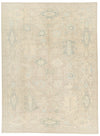 9x12 Ivory and Ivory Turkish Oushak Rug