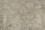 9x12 Ivory and Ivory Turkish Oushak Rug