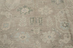 9x12 Ivory and Ivory Turkish Oushak Rug