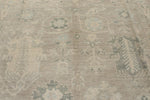 9x12 Ivory and Ivory Turkish Oushak Rug