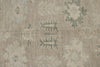 9x12 Ivory and Ivory Turkish Oushak Rug