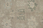 9x12 Ivory and Ivory Turkish Oushak Rug