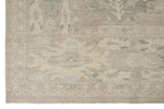 9x12 Ivory and Ivory Turkish Oushak Rug