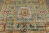 8x10 Green and Purple Turkish Tribal Rug