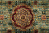 8x10 Green and Purple Turkish Tribal Rug