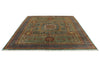 8x10 Green and Purple Turkish Tribal Rug