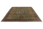 8x10 Green and Purple Turkish Tribal Rug