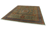 8x10 Green and Purple Turkish Tribal Rug