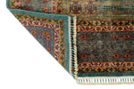 8x10 Green and Purple Turkish Tribal Rug