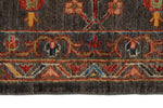 8x11 Gray and Multicolor Turkish Tribal Rug