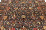 8x11 Gray and Multicolor Turkish Tribal Rug