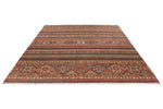 8x10 Multicolor and Red Tribal Rug