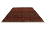 9x12 Multicolor and Red Tribal Rug