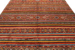 9x12 Multicolor and Red Tribal Rug