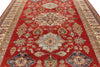 9x12 Red and Ivory Kazak Tribal Rug