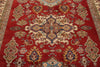 9x12 Red and Ivory Kazak Tribal Rug