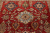 9x12 Red and Ivory Kazak Tribal Rug